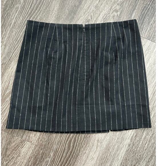 NWT Madewell Wool-Blend Mini Skirt Black Stripe Size 2 - Picture 7 of 7